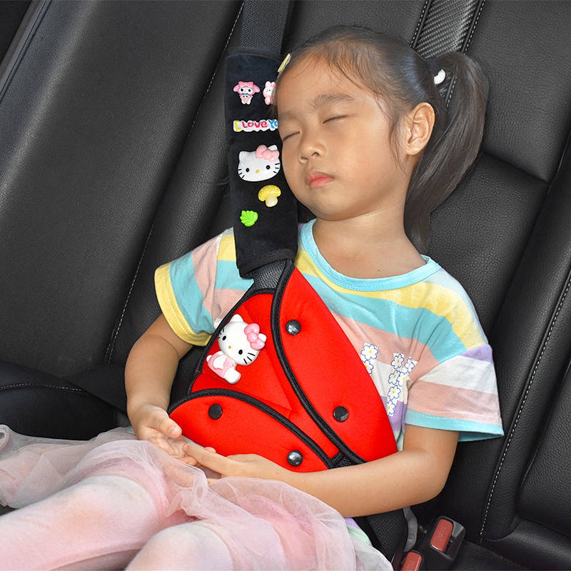 Car Cartoon Children's Seat Belt Holder Avoid Cutting into the Neck Shoulder Pad Strap for Baby Shoulder Sleeve Waistband Tightener TRFf
