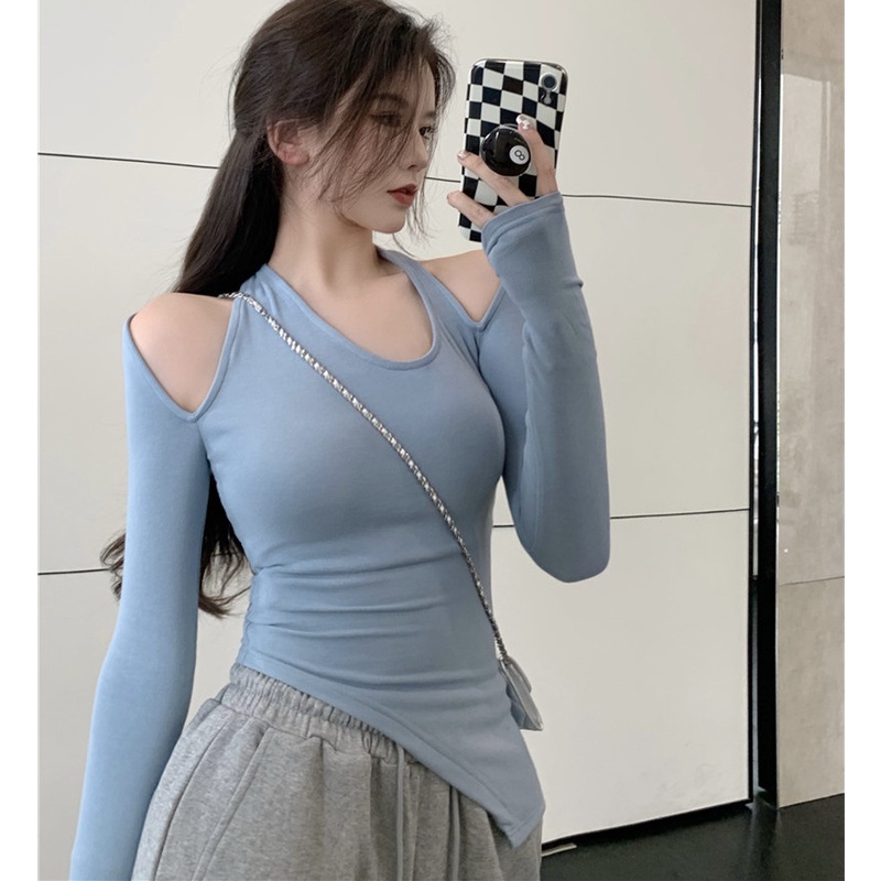 Áo kiểu tay dài hở vai thiết kế trẻ trung thời trang cho nữ