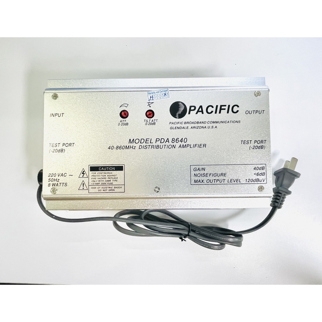 Bộ KHUẾCH ĐẠI TÍN HIỆU CÁP PACIFIC PDA 8640 - SP000283