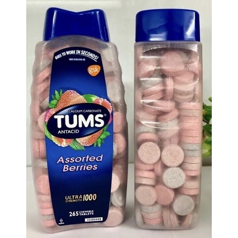 Kẹo Nhai Hương Trái Cây Tums Assorted Beries 265 viên - Mỹ