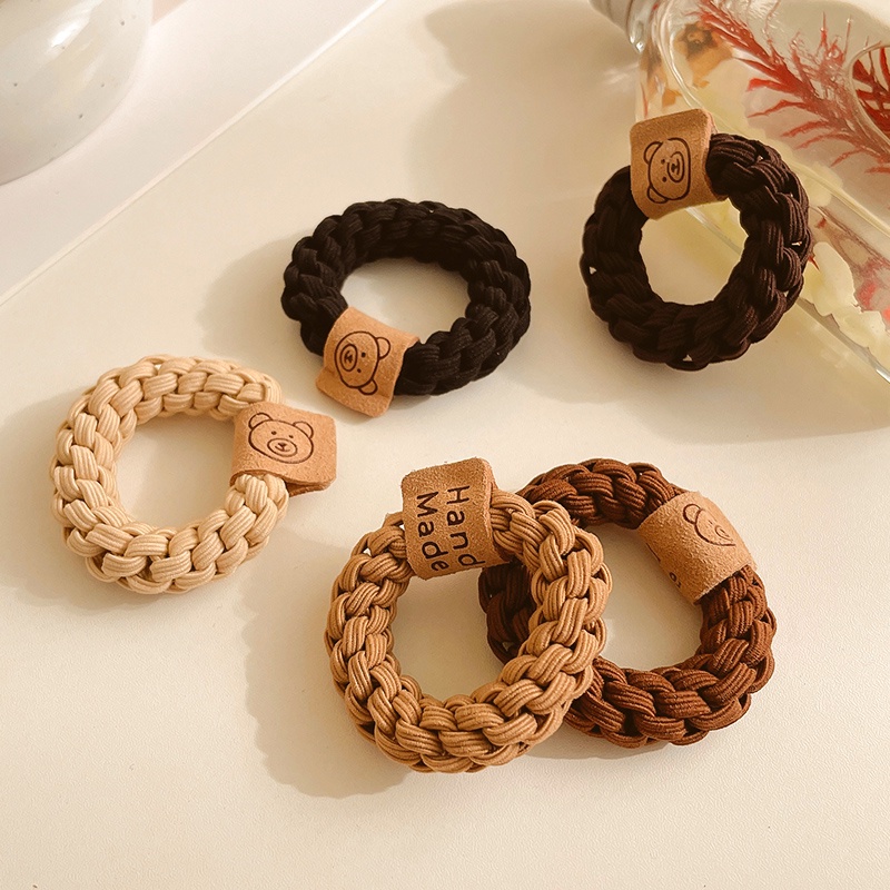 Dây Buộc Tóc Cao Su Dày Co Giãn Tốt Thiết Kế Đơn Giản Thời Trang Xinh Xắn