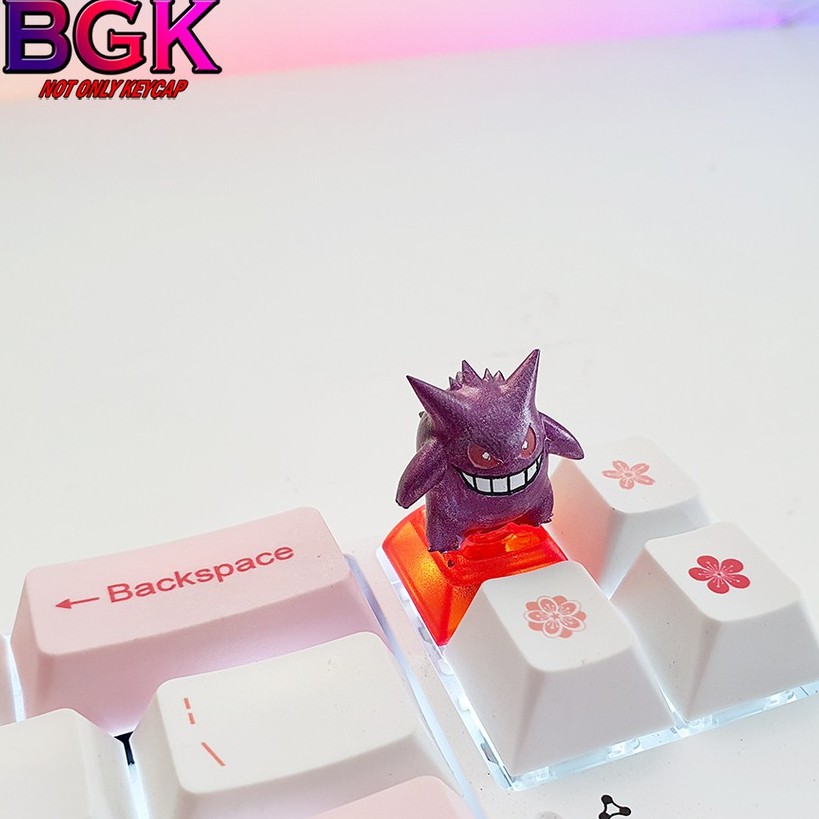 Keycap Lẻ Artisan GENGAR V2 Cực đẹp ( Đế Xuyên LED, Keycap bàn phím cơ,keycap resin độc lạ )