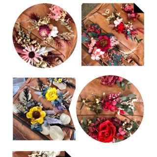 🌈🌈 Phụ kiện đội đầu cô dâu - hộp hoa khô cài tóc cô dâu thần thánh