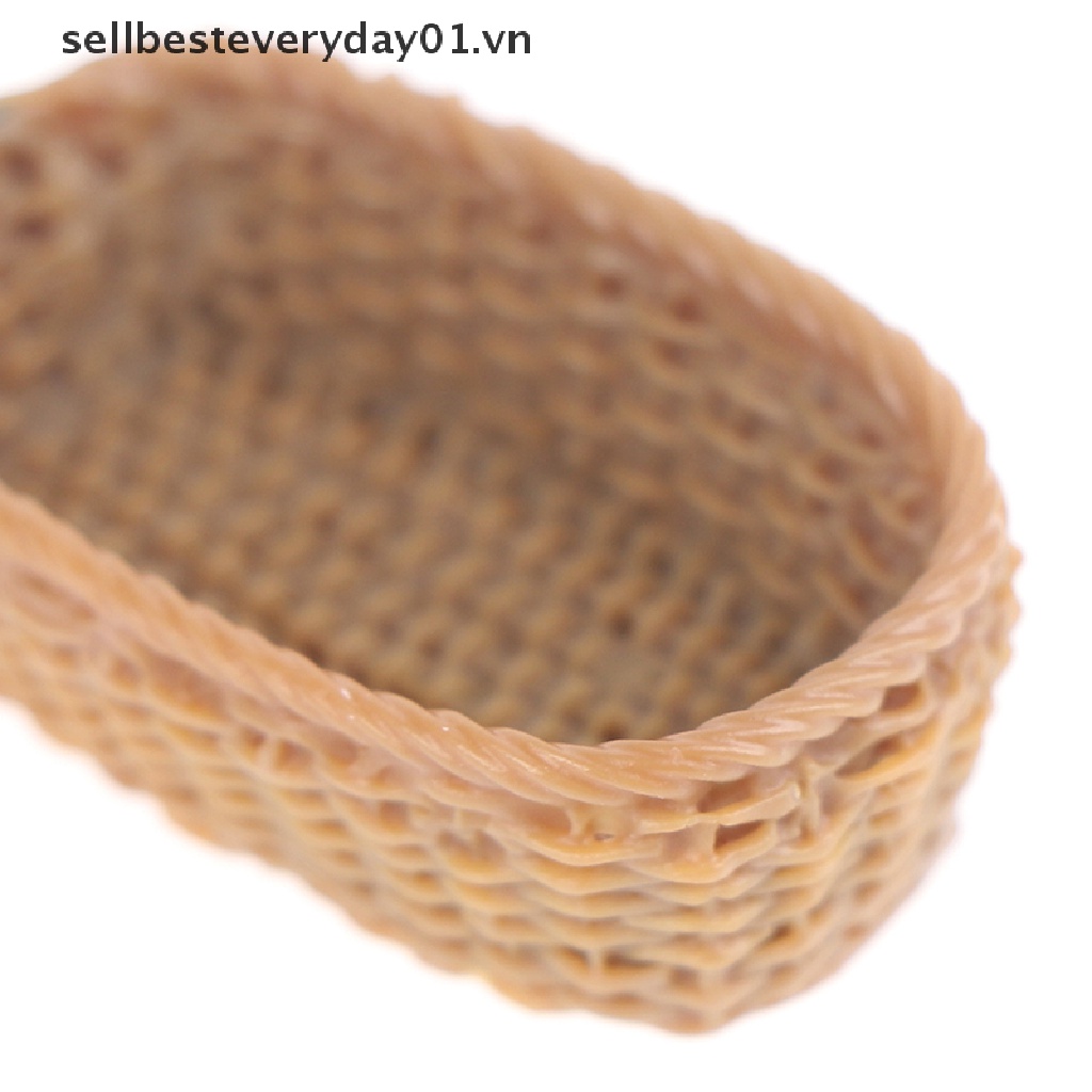 Giỏ đựng bánh mì trang trí nhà búp bê tỉ lệ 1:12