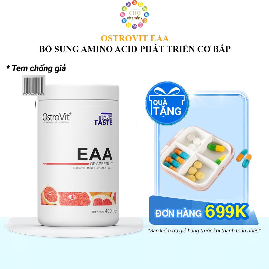 OSTROVIT EAA - Bổ Sung 13 Loại Amino Acid Và Vitamin B6 Giúp Phát Triển Và Phục Hồi Cơ Bắp