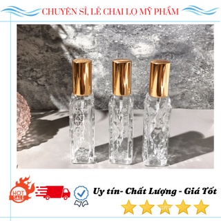 Chai Chiết Nước Hoa Thủy Tinh Hoa Văn 4D Sọc 15ml