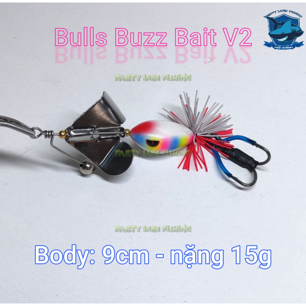 Mồi câu cá lóc - Bulls Buzz Bait V2 - 15g - Chuyên trị cá lóc bông - Made in Thái Lan