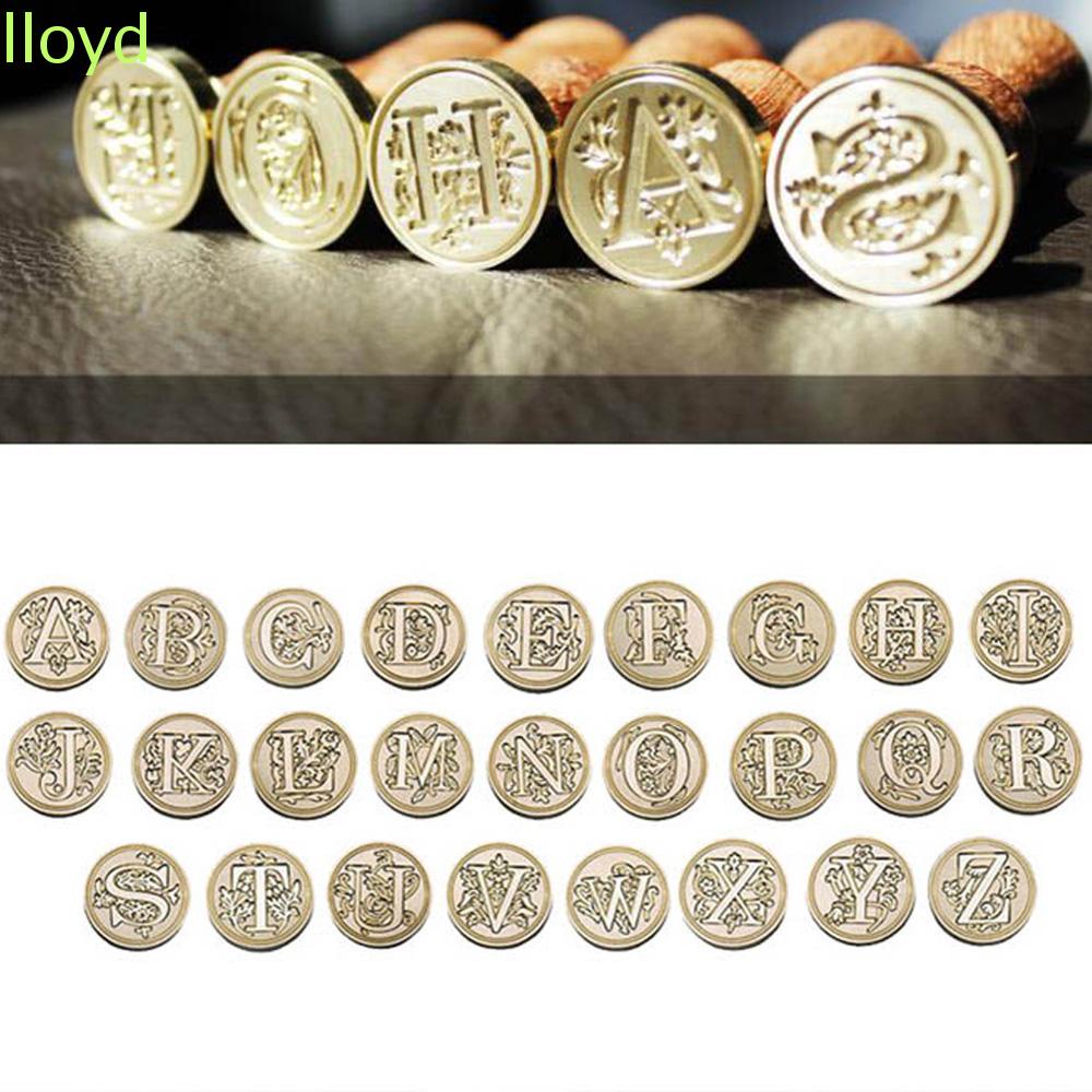 Con Dấu Đóng Sáp Bằng Đồng Cán Gỗ Hình Chữ Cái A - Z Cổ Điển