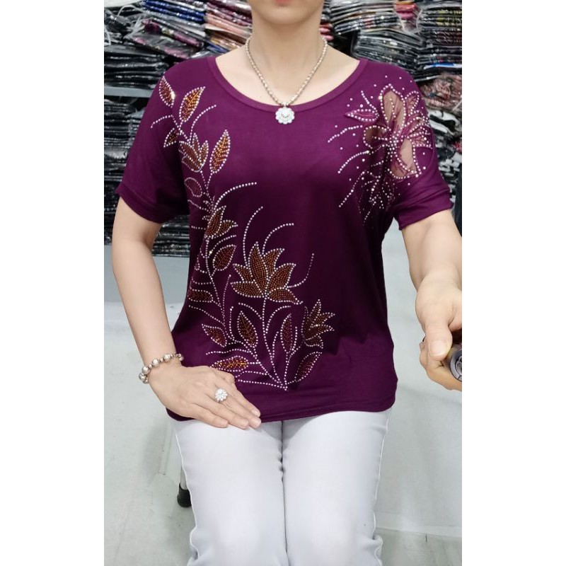 Áo trung niên cho me size 50-80kg. vải thun cotton bao đẹp