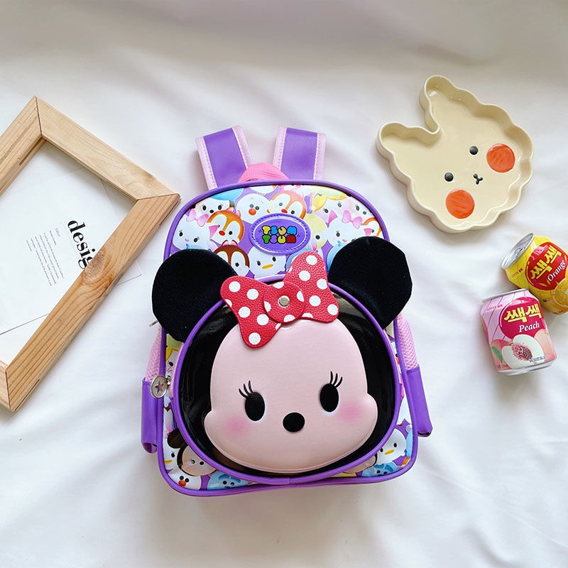 Balo Đi Học Mẫu Giáo Họa Tiết Chuột Mickey Minnie Dễ Thương Xinh Xắn