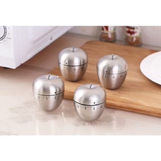 Đồng hồ hẹn giờ nấu ăn hình trái táo chất liệu inox