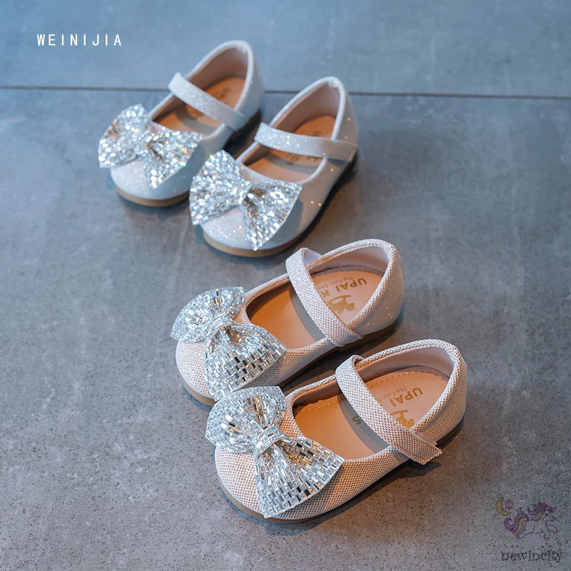 Giày búp bê đính đá phong cách Hàn Quốc dành cho bé gái