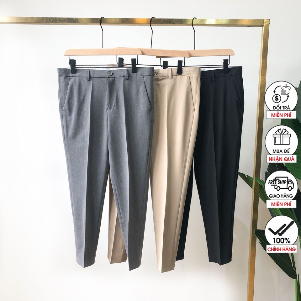 Quần âu nam ông côn Hàn Quốc chất vải Tuyết Mưa