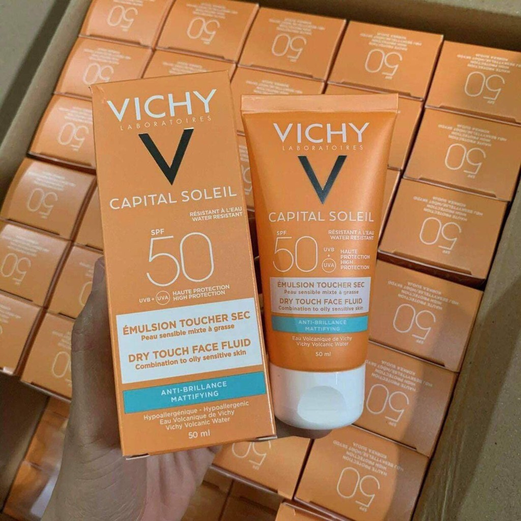 (AUTH- PHÁP) Kem Chống Nắng Vichy SPF50 Ideal Soleil Emulsion Anti-Brillance | BigBuy360 - bigbuy360.vn