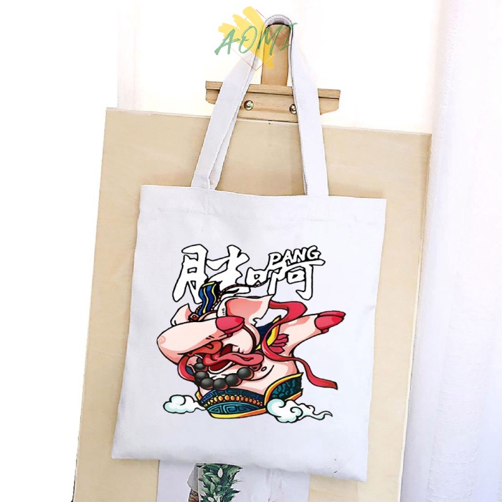 [Nhiều mẫu Đẹp] TÚI VẢI ĐEO VAI JAPAN TOTE CANVAS BAG CÓ KHÓA KÉO SIZE LỚN 33x38cm AOMIVN PHONG CÁCH CÁ TÍNH HOT TREND A