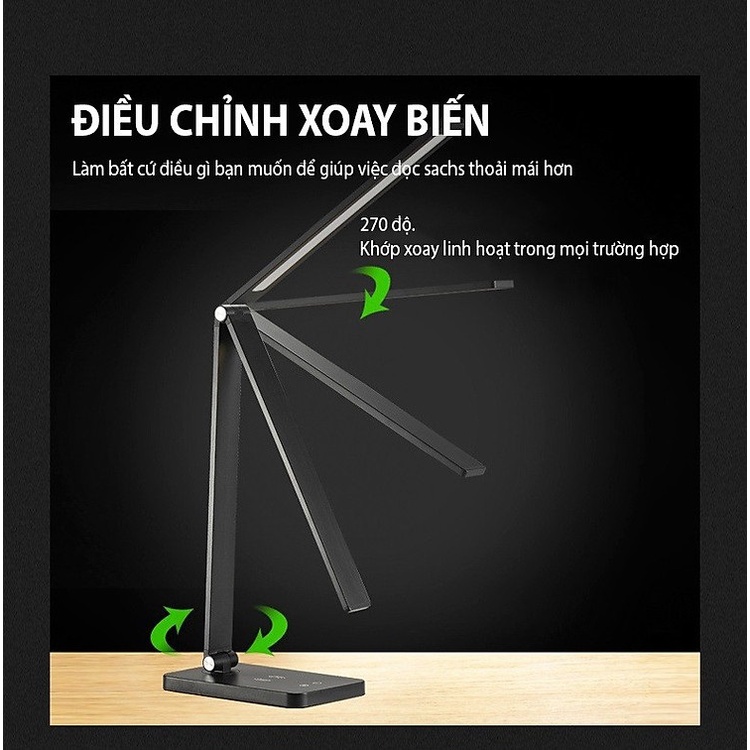 Đèn LED Để Bàn Chống Cận MT-856 Công Tắc Cảm Ứng 5 Chế Độ Sáng- Cổng USB ouput 5V1A