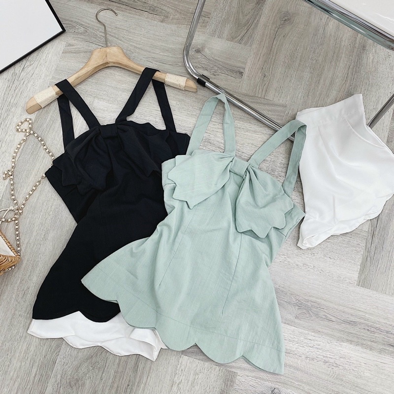 Set áo 2d gợn kèm short