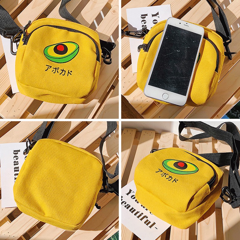 Túi đeo chéo mini fruit 4 màu sắc trái cây dâu bơ cute
