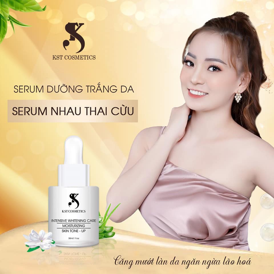 SERUM TRẮNG DA nhau thai cừu KST Căng mịn, trắng hồng, đều màu da