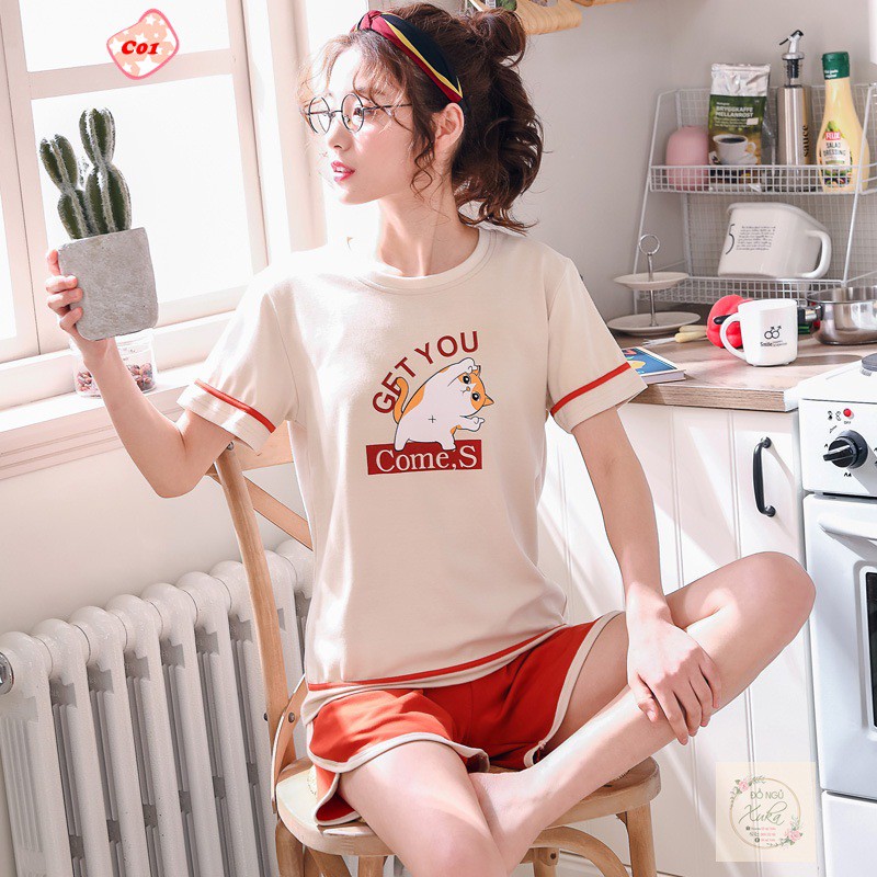 Bộ Ngủ Cộc Cotton Cao Cấp C1 | BigBuy360 - bigbuy360.vn