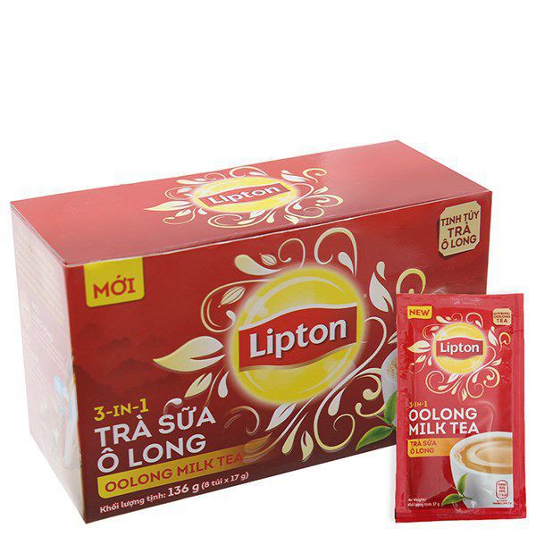 Trà sữa Lipton hòa tan 3 in 1 136g (8 gói * 17g)