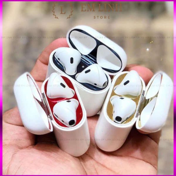 Miếng dán viền bảo vệ hộp sạc tai nghe chống bụi cho AirPods