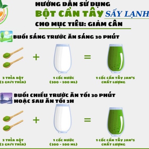 [ MUA 2 TẶNG 1 ] Bột Cần Tây Sấy Lạnh Dalahouse 300g, Bột Cần Tây Nguyên Chất,Thanh lọc cơ thể