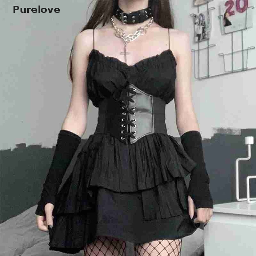 Thắt Lưng Da PU Phong Cách Gothic 1 Kiểu Thời Trang
