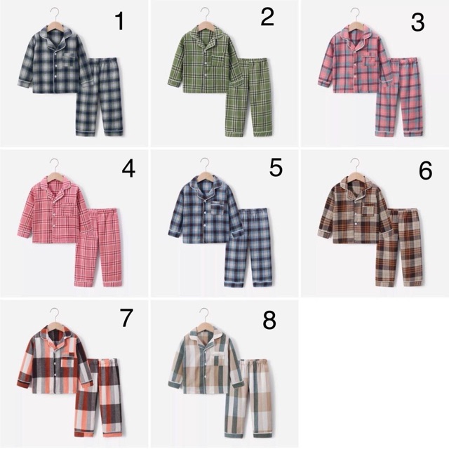 Bộ pijama thô cho bé trai, bé gái