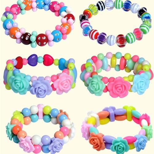 Bộ hạt cườm xâu vòng cho bé 24 ô kèm dây