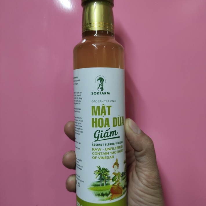 Giấm Mật Hoa Dừa Chai 265ml Giấm Lên Mên Tự Nhiên Giấm Sokfarm