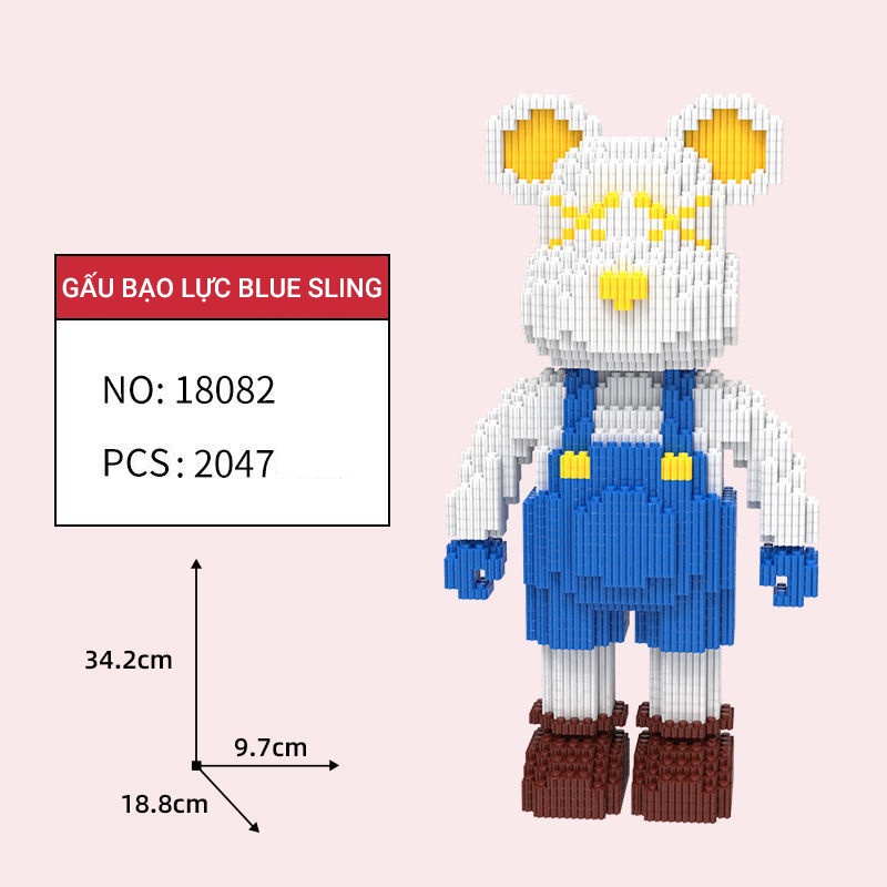 Bộ Đồ Chơi Lắp Ráp Gấu 32cm