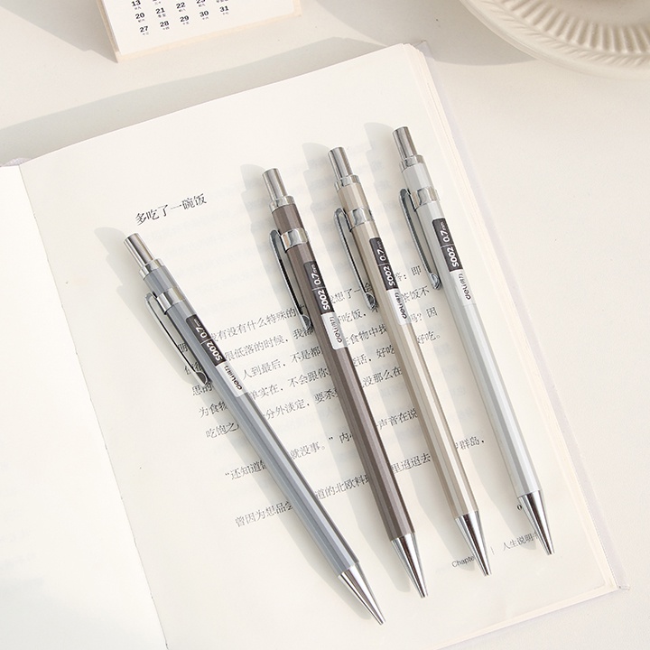 Deli Bút Chì Bấm Kim Loại Ngòi 0.5mm 0.7mm 2B Tiện Dụng