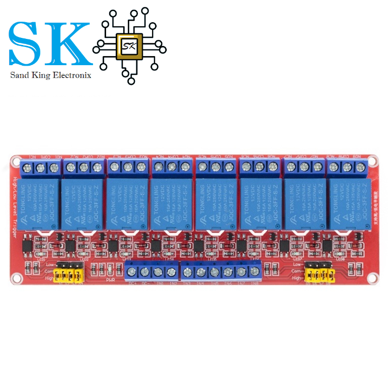 Mô đun rơ le 5VDC, 1-2 - 4 -8