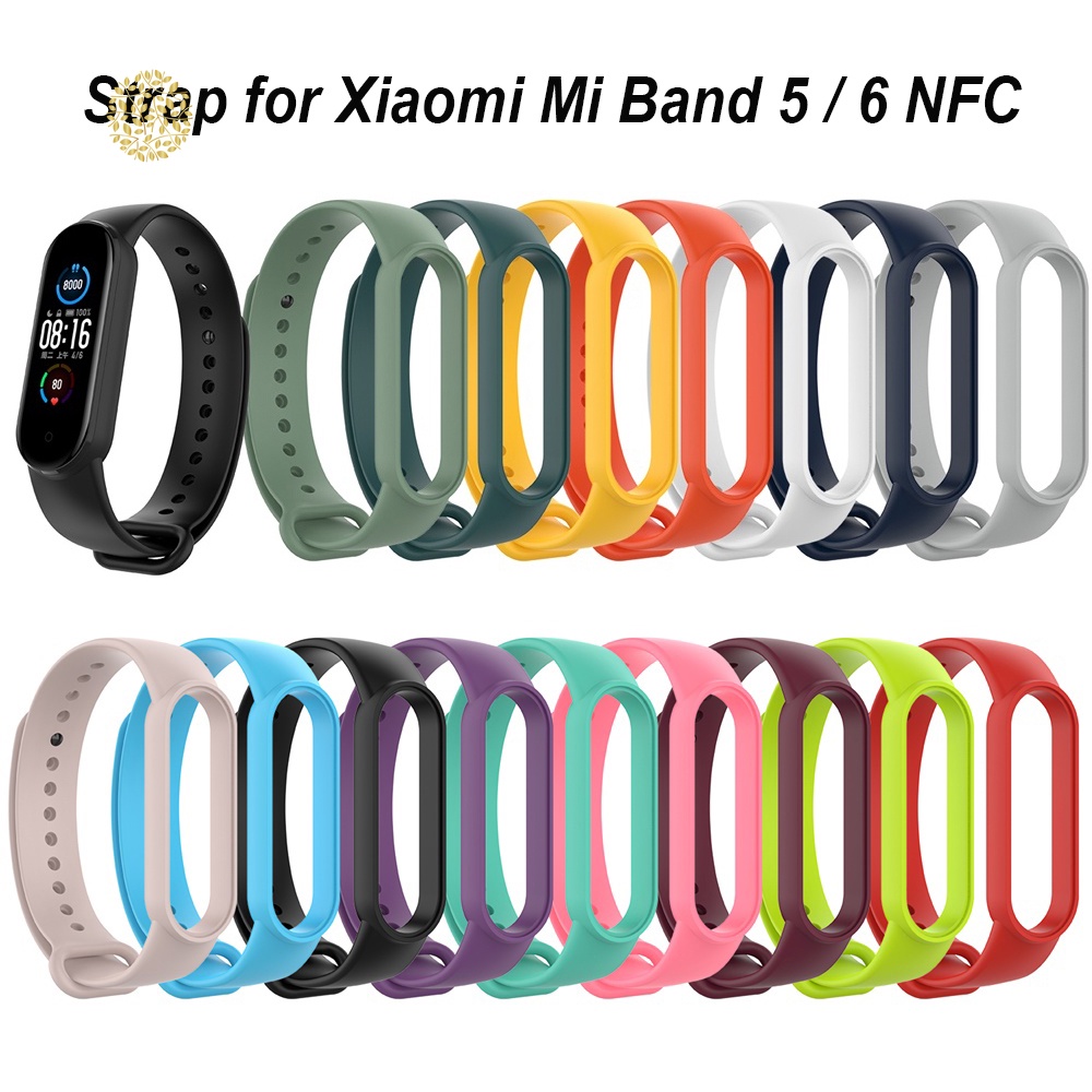 Dây Đeo Silicon Mềm Thay Thế Cho Đồng Hồ Thông Minh Xiaomi Mi Band 5 6