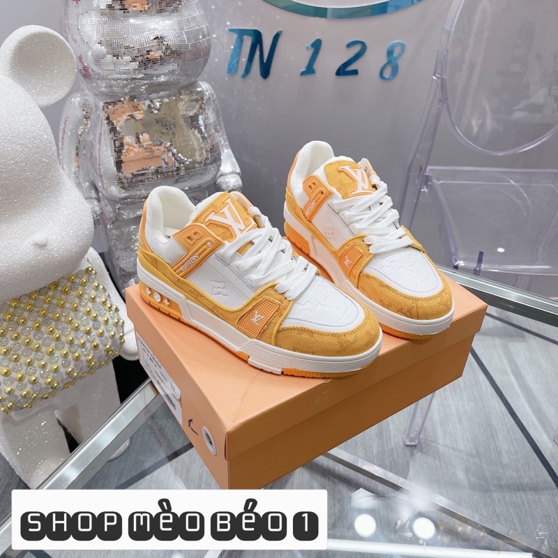 Giày thể thao lv viền hoạ tiết fullbox