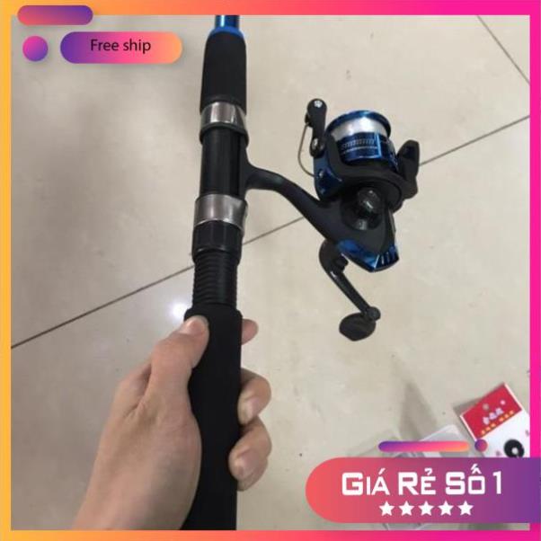 🐠 -BỘ CẦN CÂU MÁY 2M1 KÈM 10 MÓN PHỤ KIỆN  ĐỒ CÂU CHẤT LUONG 🐠