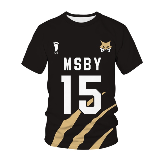 CLOOCL Hot Haikyuu MSBY!! Áo Thun Ngắn Tay Cổ Tròn Dáng Rộng Thời Trang Cá Tính
