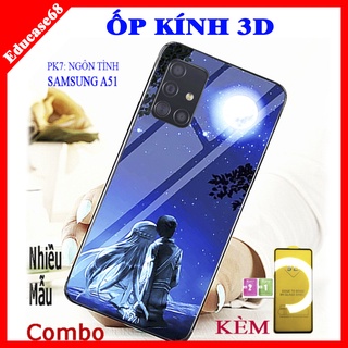 (COMBO ốp lưng )1 ốp lưng điện thoại SAMSUNG A51 và 1 kính cường lực full màn hình SAMSUNG A51, Có kèm video sản phẩm