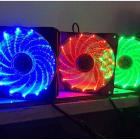 Quạt Fan Case 12 cm led xanh cây+ xanh dương+đỏ