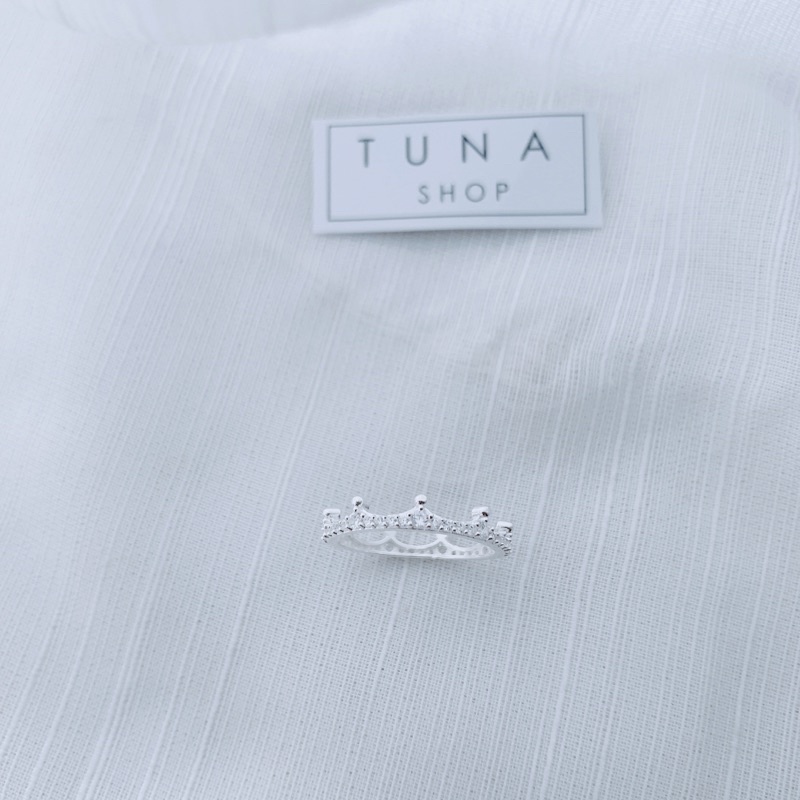 Nhẫn Bạc cao cấp gắn full đá, Nhẫn bạc vương miện cao cấp TUNASILVER, 𝑨̉𝒏𝒉 𝒕𝒉𝒂̣̂𝒕 _ 𝑪𝒂𝒎 𝒌𝒆̂́𝒕 𝒄𝒉𝒖𝒂̂̉𝒏 𝑩𝒂̣𝒄_ Trang sức Bạ