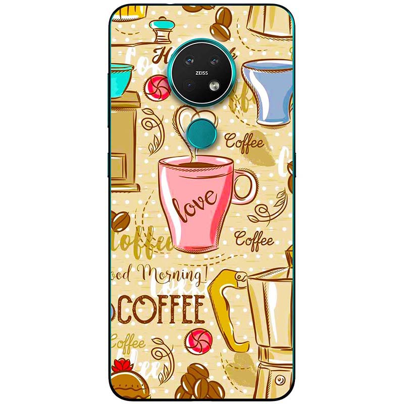 Ốp lưng nhựa dẻo Nokia 7.2 Love cofee