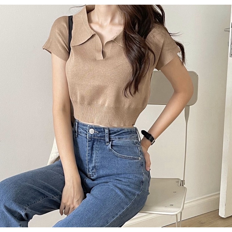 [Ảnh thật/Video]Áo croptop vintage Limit Mongtogi tông màu tây lạ mắt