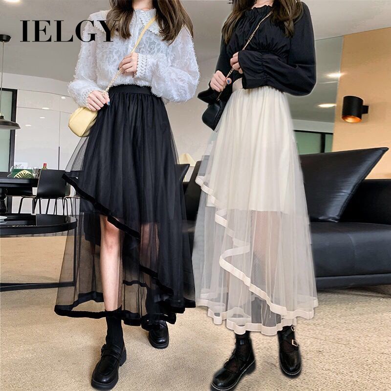 Chân váy tutu IELGY phối lưới dáng chữ A thời trang mùa hè 2022 cho nữ