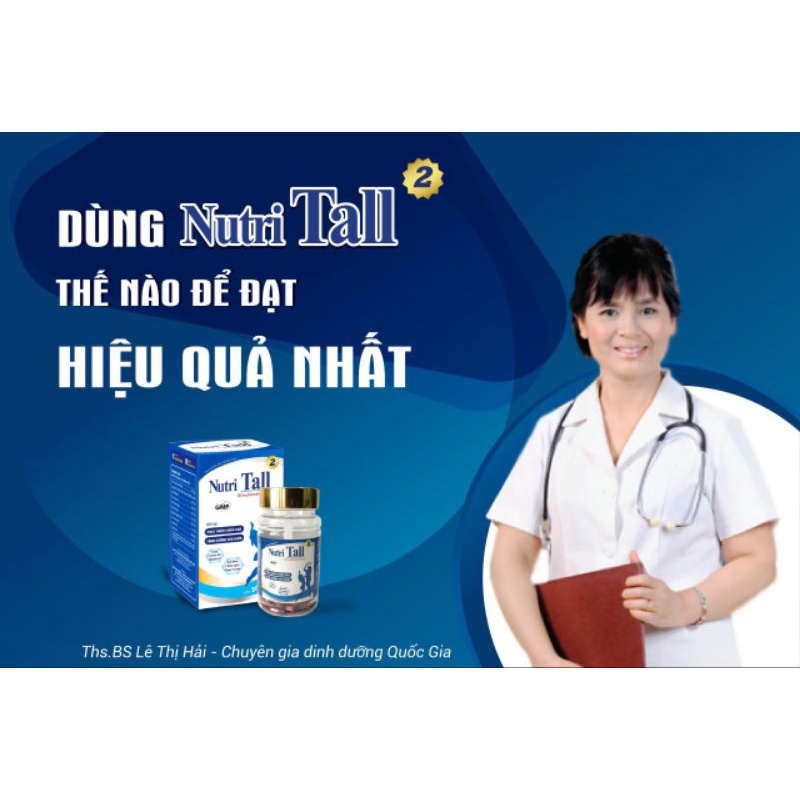 Nutri Tall 2 Tăng chiều cao chuyên biệt cho trẻ 8-18 tuổi - Bổ sung Canxi Hữu Cơ, Vitamin D3, MK7