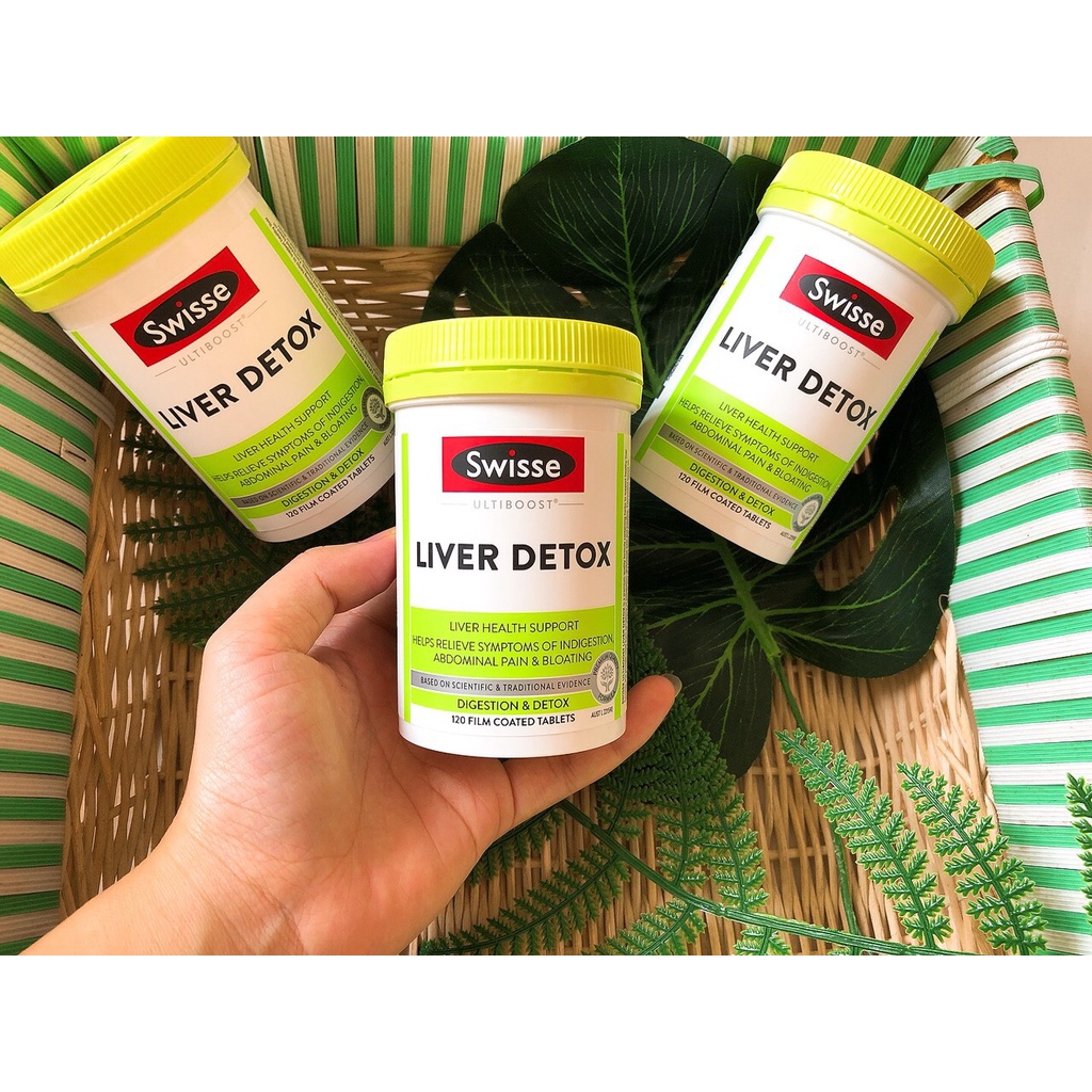 MẪU MỚI VIÊN UỐNG BỔ GAN VÀ GIẢI ĐỘC GAN SWISSE LIVER DETOX 120 VIÊN (Date: 2024)