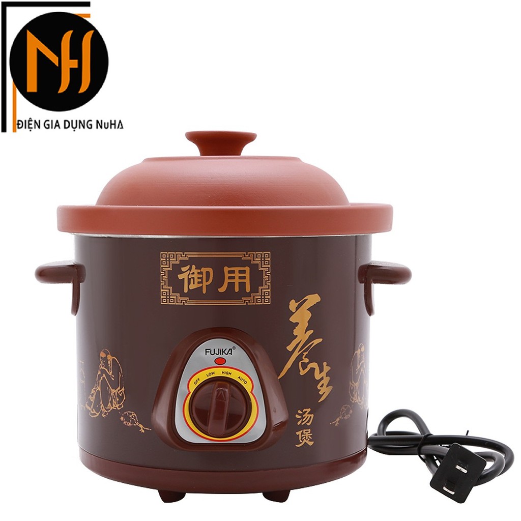 Nồi Kho Cá, nồi nấu chậm Fujika FJ-KC15/25, dung tích 1.5L/2.5L màu mẫu ngẫu nhiên, bảo hành 12 tháng