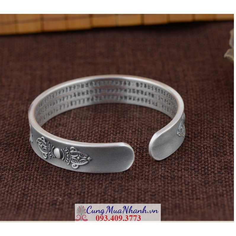 VÒNG TAY KHẮC OM MANI PADME HUM TÂY TẠNG - VT263