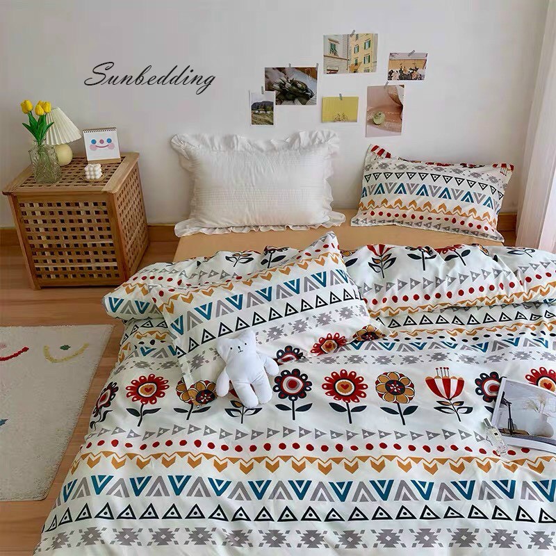 bo chan ga goi,Cotton POLY THỔ CẨM, cotton, ga nệm, chăn ga, cotton poly- bộ chăn ga gối /ga giường/drap giường