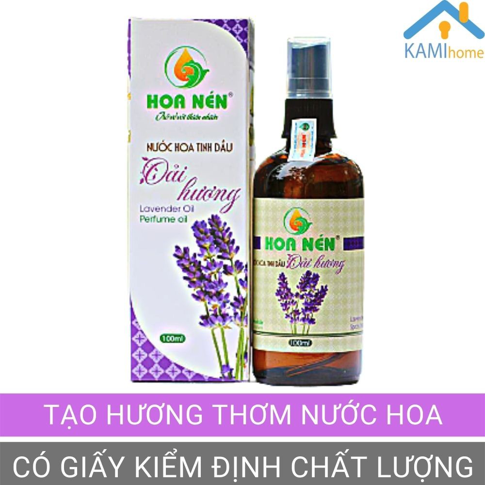 Tinh dầu Oải hương Lavender (Chọn loại 10ml và 100ml) thơm phòng thư giãn nhãn Hoa Nén thiên nhiên hàng Việt Nam